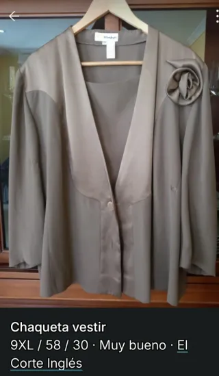 Chaqueta fiesta raso El Corte Inglés