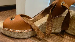 Zapatos de cuña mujer marrones
