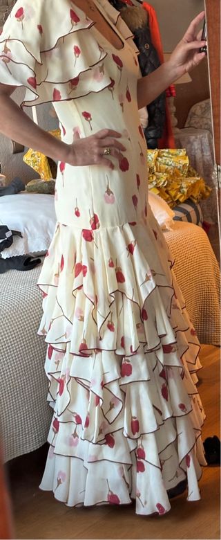 Vestido Flamenca Gasa Estampado P. Garrid