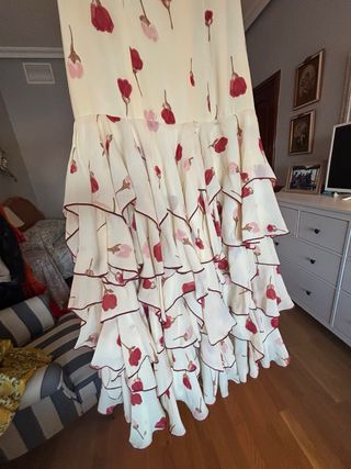 Vestido Flamenca Gasa Estampado P. Garrid