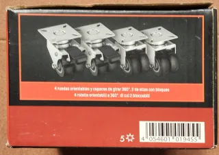 4 Ruedas Dobles Parkside 50mm