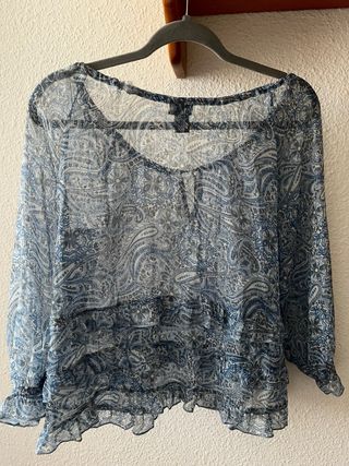 Blusa H&M Estampada Transparente