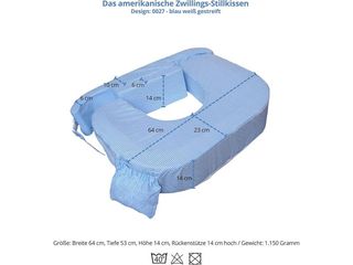 Cojín Lactancia Gemelos My Brest Friend Azul