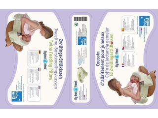 Cojín Lactancia Gemelos My Brest Friend Azul