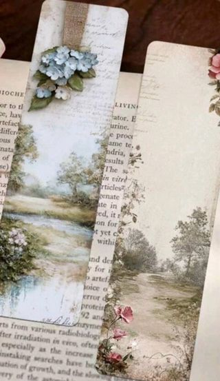 Segnalibri floreali vintage - 10 pezzi