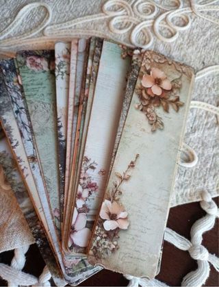 Segnalibri floreali vintage - 10 pezzi