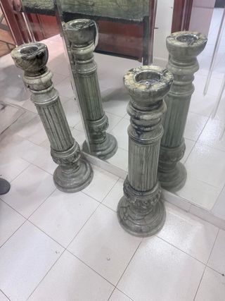 Mesa de entrada de alabastro verde