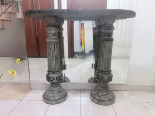 Mesa de entrada de alabastro verde