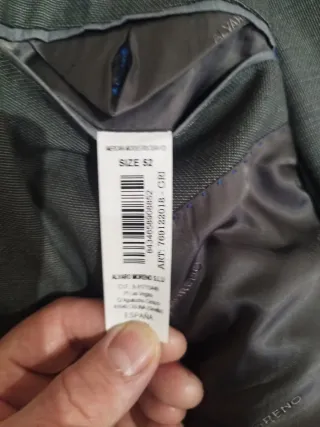 Traje Alvaro Moreno Talla 52 Gris