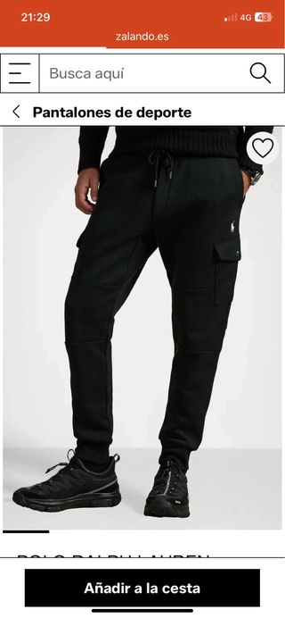 Pantalón Cargo Ralph Lauren Negro Hombre