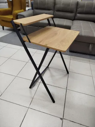 Mesa auxiliar plegable madera y metal