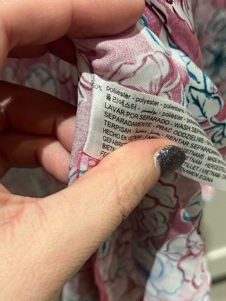 Blusa Zara Raso Estampada Flores