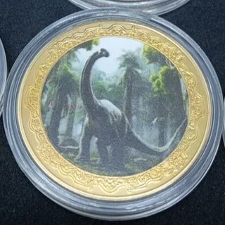 6 MONEDAS DE 40 MM + ESTUCHE "DINOSAURIOS"