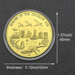 6 MONEDAS DE 40 MM + ESTUCHE "DINOSAURIOS"