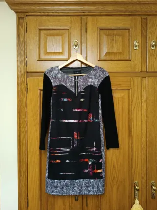 Vestido DIVAS negro multicolor