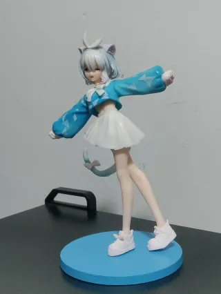 Action Figure Anime Gatto Bianco Blu