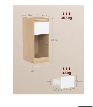 Juego 2 Mesitas Noche Estrechas