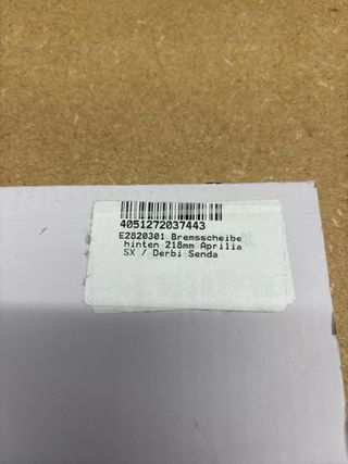 Disco Freno 218mm Derbi aprilia   Nuevo