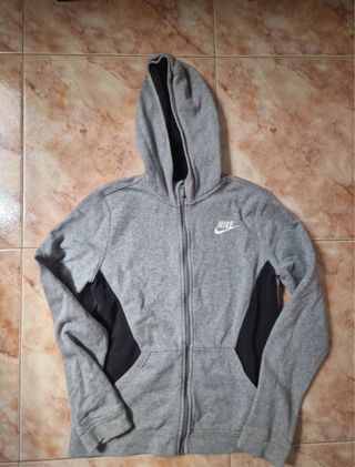 Sudadera Nike Gris y Negra con Cremallera