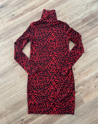 Vestido Zara leopardo rojo