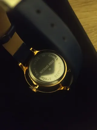 Reloj y pulsera mujer oro y azul