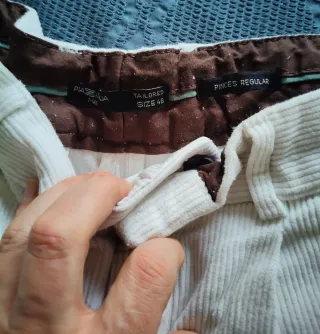 Pantalones Pana Beige Hombre Talla 42