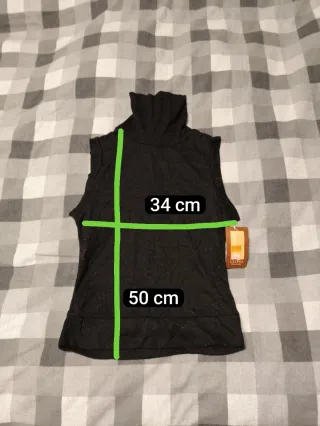 Top negro brillante T. XS