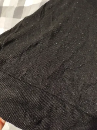 Top negro brillante T. XS