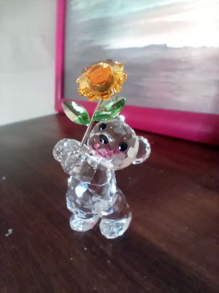 Orsetto Swarovski con fiore