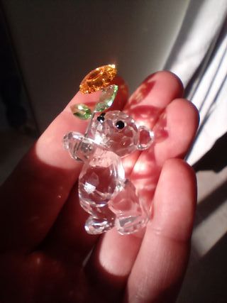 Orsetto Swarovski con fiore