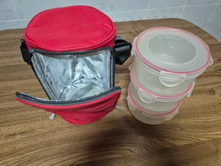 Bolsa Térmica Roja con 3 taper para transportar