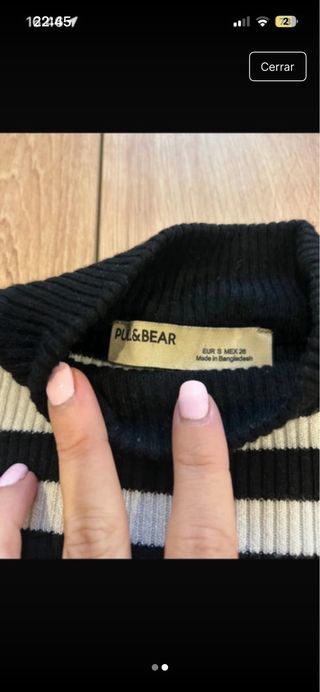 Jersey Pull&Bear rayas blanco y negro
