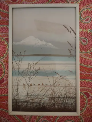 Dúo de cuadros decorativos,pintados a mano.