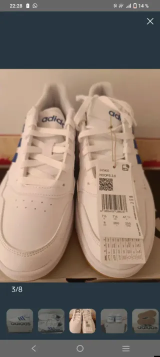 Adidas Hoops 3.0 Zapatillas Blancas y Azules