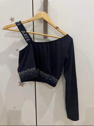 Top asimétrico negro Axel Talla M