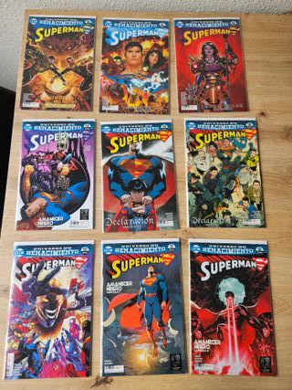 Lote Superman Renacimiento grapa ECC DC Tomasi