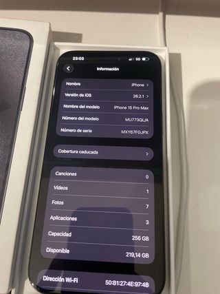 iPhone 15 Pro Max Negro/Titanium