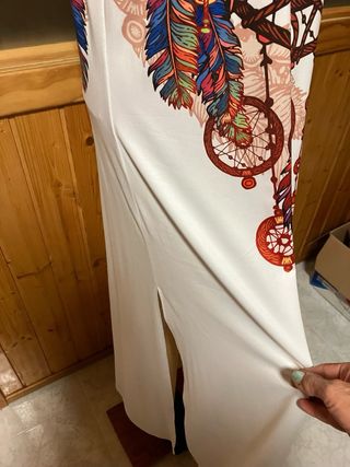 Vestido largo estampado