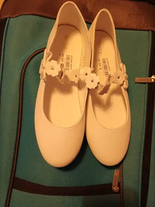 Zapatos comunión beige/blanco