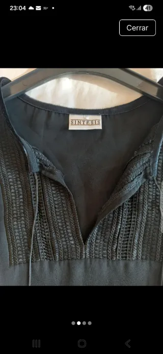 Blusa negra mujer Síntesis