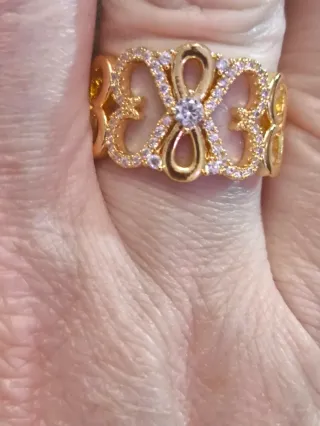 Anillo Acero Chapado Oro Infinito