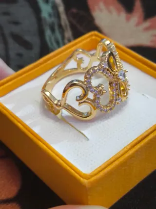 Anillo Acero Chapado Oro Infinito