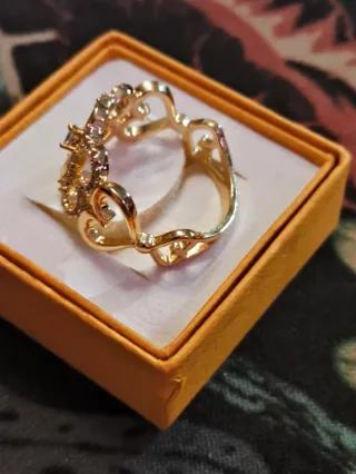 Anillo Acero Chapado Oro Infinito