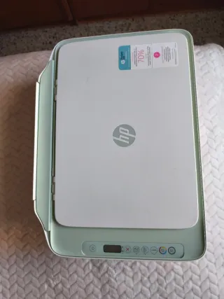 Impresora HP Blanca y Verde
