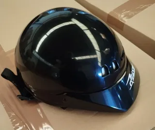Casco ciclomotor negro brillante