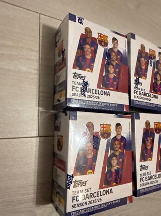 Lote 4 Cajas Topps FC Barcelona 25/26 Selladas