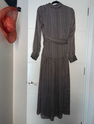 Vestido Zara estampado cuello lazo