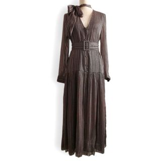 Vestido Zara estampado cuello lazo