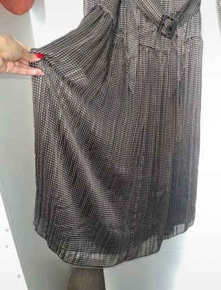 Vestido Zara estampado cuello lazo