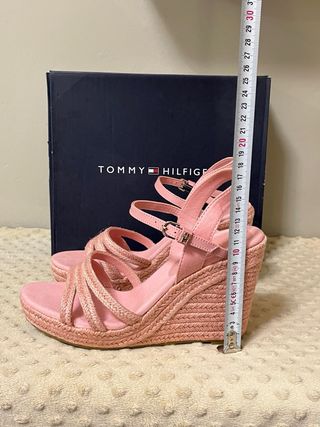 Sandali con zeppa Tommy Hilfiger rosa tg 41